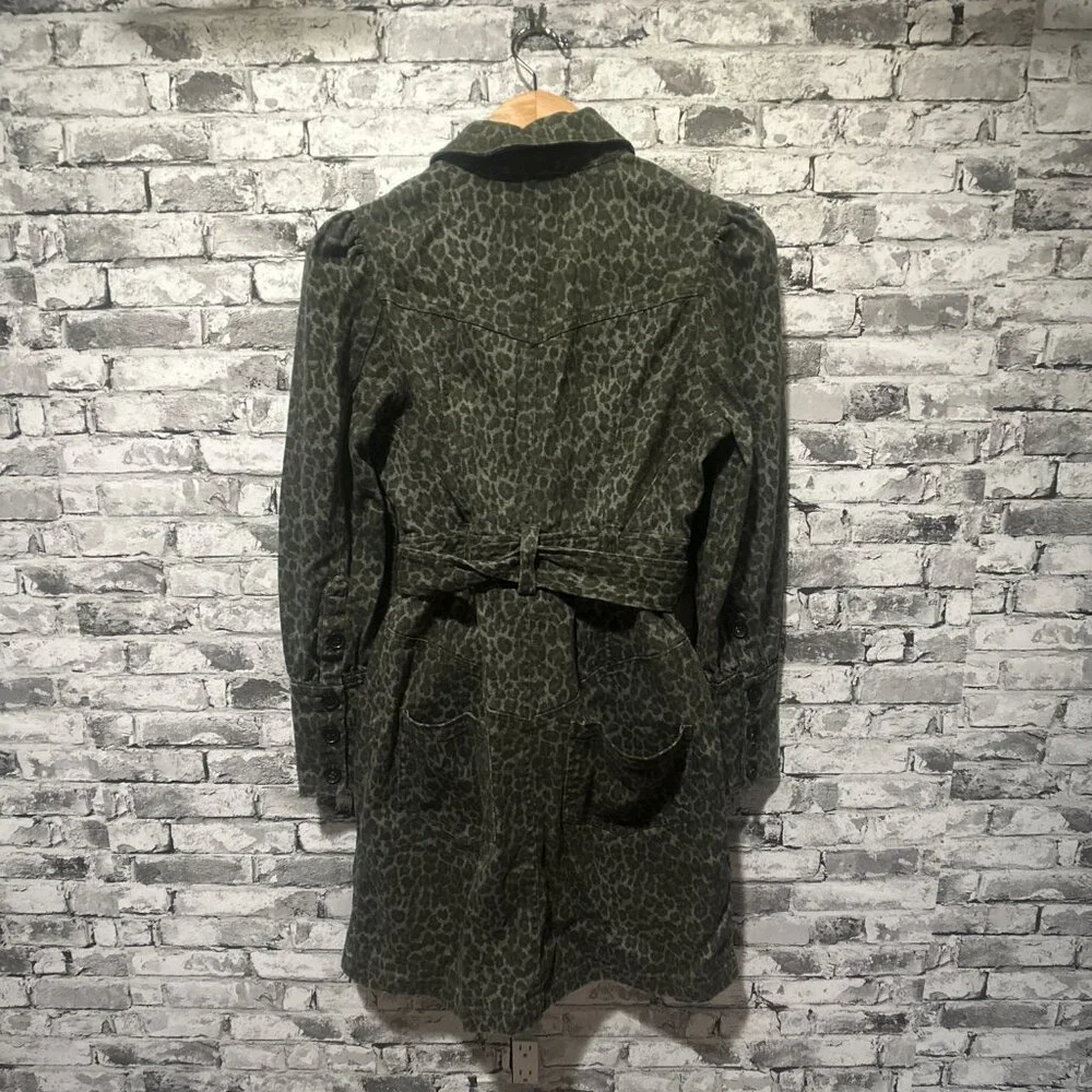 EUC Marissa Webb Mera Animal Print Cotton Canvas Jacket Womens Size 6 - Picture 8 of 15